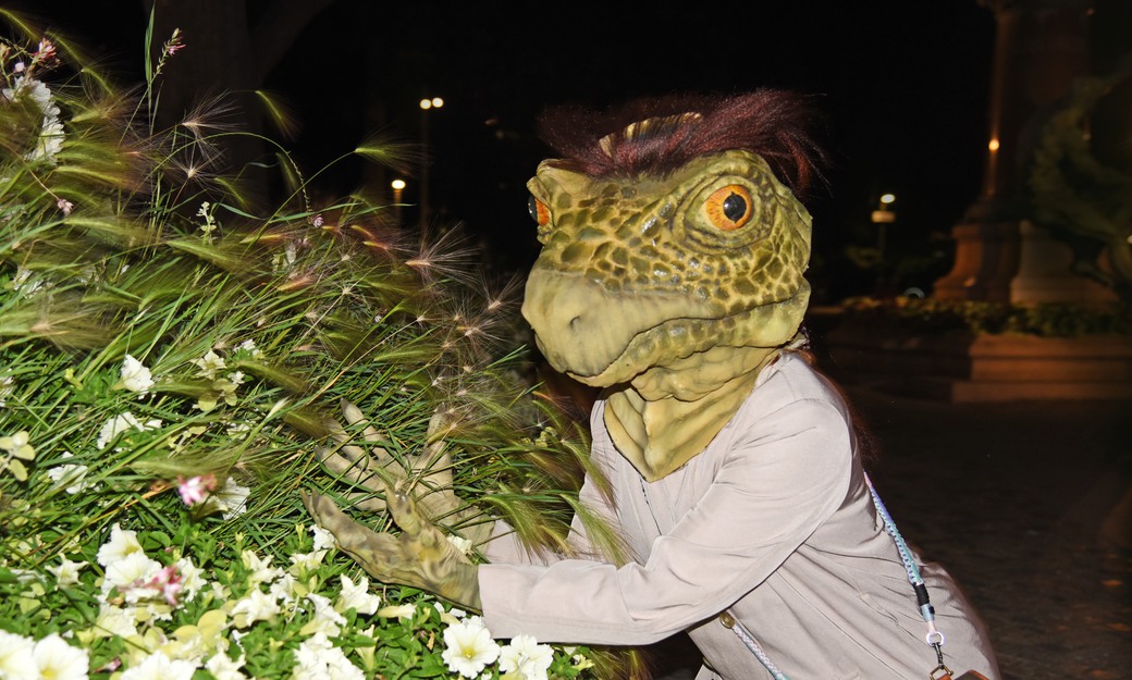 Person jutkl&auml;dd till Kappa. Foto.