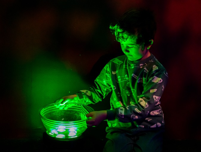 A child in The Glade exhibition
