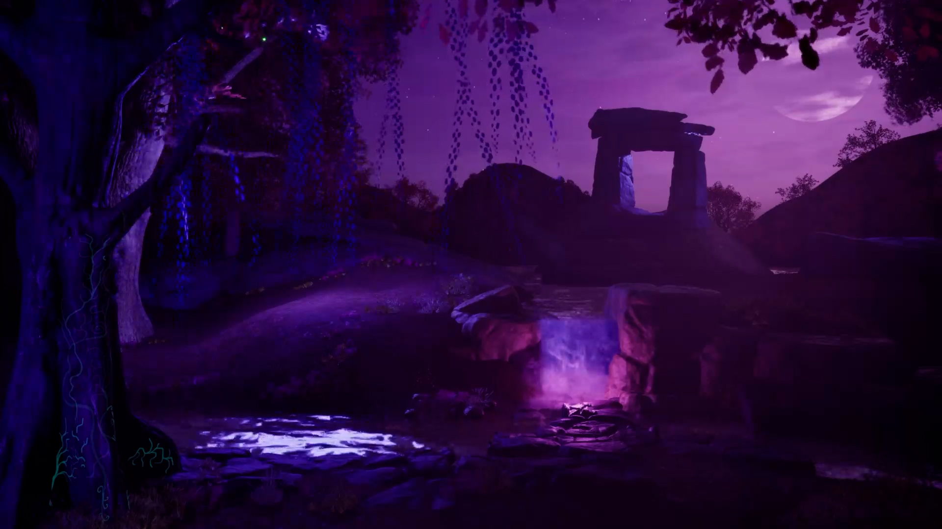 Still from the video depicting Gläntan